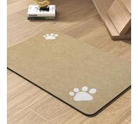 Tapis d'alimentation pour animal de compagnie - Tapis absorbant pour gamelle de nourriture et d'eau - Ne tache pas - Séchage rapide - Accessoires pour animaux de compagnie - Gamelle pour les buveurs