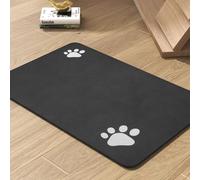 Tapis d'alimentation pour animal de compagnie - Tapis absorbant pour gamelle de nourriture et d'eau - Ne tache pas - Séchage rapide - Accessoires pour chiens - Gamelle pour les buveurs désordonnés