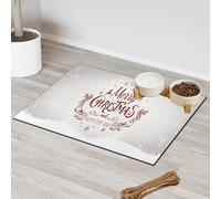 Tapis d'alimentation pour animal domestique Happy Christmas pour chat et chien, tapis d'alimentation pour animal de compagnie, tapis d'alimentation pour animaux de compagnie, tapis absorbant
