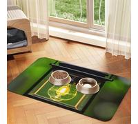 Tapis d'alimentation pour animal domestique imprimé luciole et lanterne pour gamelle d'eau et nourriture pour chiens, accessoires pour chiens