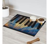 Tapis d'alimentation pour animal domestique Motif coucher de soleil et nuages Pour chat et chien Tapis d'alimentation pour piano musical Tapis d'alimentation pour animaux de compagnie Tapis absorbant