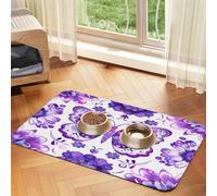Tapis d'alimentation pour animal domestique Motif mandala et papillons 40 x