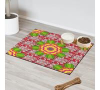 Tapis d'alimentation pour animal domestique motif mandala ethnique pour chat et chien, tapis d'alimentation pour animal domestique, tapis d'alimentation absorbant, antidérapant, protège les sols, set