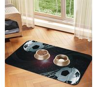 Tapis d'alimentation pour animaux de compagnie avec dessus en polyuréthane absorbant l'eau et base en caoutchouc - Tapis antidérapant pour chien et chat - 30 x 45 cm