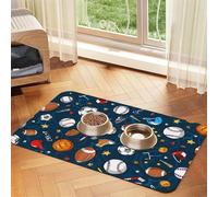 Tapis d'alimentation pour animaux de compagnie avec dessus en polyuréthane absorbant l'eau et base en caoutchouc - Tapis antidérapant pour chien et chat - 30 x 45 cm