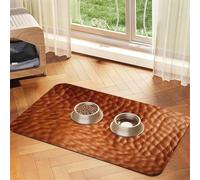 Tapis d'alimentation pour animaux de compagnie imprimé peau de vache pour gamelle d'eau et nourriture pour chiens, tapis distributeur d'eau pour chiens, accessoires pour chiens