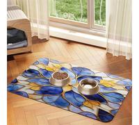 Tapis d'alimentation pour animaux de compagnie Motif mandala marbré