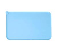 Tapis d'alimentation pour animaux de compagnie, tapis de bol pour chien, chat - Tapis d'alimentation avec bords hauts - Silicone ne glisse pas - Tapis imperméable plus lourd et plus épais - Petit
