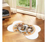Tapis d'alimentation pour animaux de compagnie, tapis pour chat et chien | Honey Bee Set de table moderne en forme d'os pour chien et chat à séchage rapide, accessoires pour animaux de compagnie