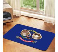 Tapis d'alimentation pour chat avec drapeau de l'État du Dakota du Nord - Tapis d'alimentation pour le sol - Fournitures pour animaux de compagnie - Tapis de gamelle d'eau pour chien - Essentiels