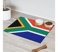 Tapis d'alimentation pour chat et chien - Motif drapeau de l'Afrique du Sud - Tapis d'alimentation absorbant - Antidérapant - Protège les sols - 60,9 x 81,2 cm