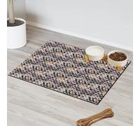 Tapis d'alimentation pour chat et chien Motif peau de serpent Tapis d'alimentation absorbant Nti-Slip Contain Spills Protège les sols Set de table 30,4 x 50,8 cm