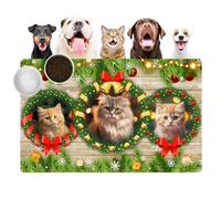 Tapis d'alimentation pour chien et chat avec photo personnalisée - Antidérapant et imperméable - Pour gamelles d'eau et nourriture