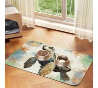 Tapis d'alimentation pour chien et gamelle d'eau antidérapant pour animaux de compagnie, tapis absorbant pour mangeoire pour chat, tortue pour écrire des aliments, tapis de nourriture pour les sols