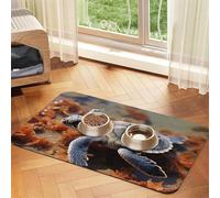 Tapis d'alimentation pour chien et gamelle d'eau antidérapant pour animaux de compagnie - Tapis absorbant pour chat - Tapis de nourriture pour bébé tortue de mer - Tapis de nourriture pour les sols