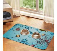 Tapis d'alimentation pour chien et gamelle d'eau antidérapant pour animaux de compagnie - Tapis absorbant pour chat - Tapis d'abstraction, biologie chimie, nourriture pour animaux de compagnie - Tapis