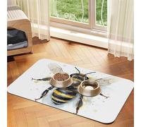 Tapis d'alimentation pour chien et gamelle d'eau antidérapant pour animaux de compagnie - Tapis absorbant pour chat - Aquarelle - Tapis de nourriture pour animaux de compagnie - Tapis de nourriture