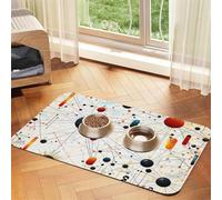Tapis d'alimentation pour chien et gamelle d'eau antidérapant pour animaux de compagnie - Tapis absorbant pour chat - Imprimé physique - Tapis de nourriture pour animaux de compagnie pour les sols