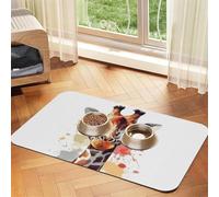 Tapis d'alimentation pour chien et gamelle d'eau antidérapant pour animaux de compagnie, tapis de table absorbant pour chat, tapis élégant pour animal aquarelle, girafe, tapis de nourriture pour les