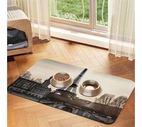 Tapis d'alimentation pour chien et gamelle d'eau antidérapant pour animaux de compagnie - Tapis de voyage pour chat - Tapis de nourriture pour animaux domestiques - Tapis de voyage pour animaux