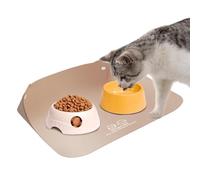 Tapis d'alimentation pour Chien | Set de Table en Cuir traité imperméable | Tapis pour gamelle Chien et Set Repas Chat - pour Petit Moyen Grand Chiot Sol Maison Balcon Appartement Extérieur Patio