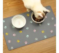 Tapis d'alimentation pour chiens et chats - Tapis d'alimentation super absorbant, imperméable, sans taches, à séchage rapide avec dos antidérapant, épais et durable, 30,5 x 48,3 cm