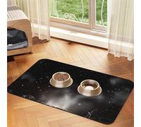 Tapis d'alimentation Quiet Night pour chien et chat - En cuir absorbant - Imperméable - Pas de taches - Séchage rapide - Antidérapant - 45 x 30 cm