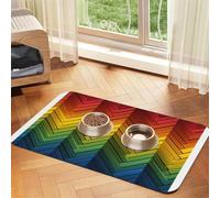 Tapis d'alimentation rectangulaire pour chien et chat - Imperméable et antidérapant - Sans taches - Séchage rapide - Pour chien et chat