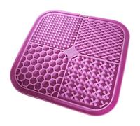 Tapis d'alimentation robuste avec surfaces texturées et ventouses pour un repas prolongé, passe au lave-vaisselle, tapis de léchage en silicone pour animaux de compagnie