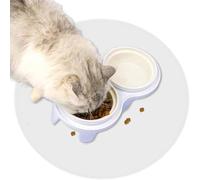 Tapis d'alimentation rond imperméable en PVC transparent pour petits animaux de compagnie, tapis d'alimentation antidérapant pour gamelles d'eau (diamètre 80 cm, transparent)