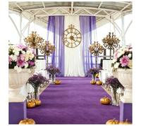 Tapis d'allée de mariage violet, épais 140 g/m², sans plis, lavable et réutilisable, résistant aux couleurs, for décoration intérieure et extérieure de cérémonie de fête(3'11" x 98'5" (Rectangular))