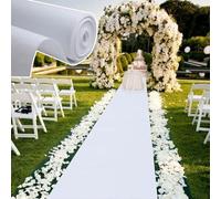 Tapis d'allée pour cérémonie de mariage, 10 m, 20 m, 30 m, tapis blanc, tapis de sol antidérapant, rouleau de tapis de 2 mm d'épaisseur, pour les mariages, les décorations de fête d'église ( Size : 1.