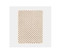 Tapis damier à poils longs - Colorama - Beige rétro - 120 x 170 cm