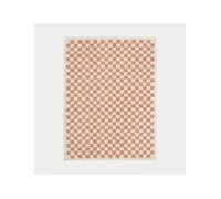 Tapis damier à poils longs - Colorama - Rose vintage - 120 x 170 cm