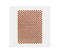 Tapis damier à poils longs - Colorama - Rouge terracotta - 120 x 170 cm