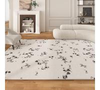Tapis D'appoint en Fausse Laine Douce pour Salon, Salle À Manger, Chambre À Coucher, Lavable, Antidérapant, Pliable, Épais, Tapis De Sol, Tapis pour Chien, Chat(Pattern A,160cmx230cm)