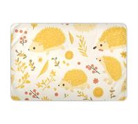 Tapis d'apprentissage de la propreté en forme d'animal de dessin animé, motif pangolin, doré, très absorbant, lavable en machine, pour enfants, adultes, animaux domestiques, 132,1 x 86,4 cm (L x l)