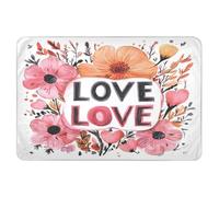Tapis d'apprentissage de la propreté extra large réutilisable doux et absorbant pour apprendre à la propreté, matelas de voyage anti-lèvres pour enfants, 132,1 x 86,4 cm, fleurs d'amour