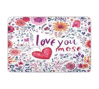 Tapis d'apprentissage de la propreté extra large réutilisable résistant à l'eau Matelas à langer doux pour la peau pour enfants adultes animaux domestiques 132,1 x 86,4 cm Saint-Valentin fleurs cœur