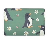 Tapis d'apprentissage de la propreté, motif pingouin mignon, vert, très grand format, tapis de voyage pour enfants, adultes, animaux domestiques, 132,1 x 86,4 cm (L x l)