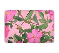 Tapis d'apprentissage de la propreté réutilisable à motif de fleurs rustiques, rose, extra large, tapis d'apprentissage de la propreté, matelas de voyage anti-lèvres pour enfants, 132,1 x 86,4 cm (L x