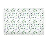 Tapis d'apprentissage de la propreté réutilisable de style bohème simple, feuilles de galaxie, très grand format, matelas de voyage anti-lèvres pour nourrisson et tout-petit, 132,1 x 86,4 cm (L x l)