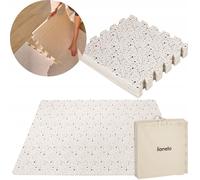 LIONELO YOKA Tapis de Jeu Puzzle 6 pièces pour bébés et Tout-Petits 173 × 116 x 1,5 cm, Double Face, Non Toxique et inodore, antidérapant, Facile à Nettoyer, Beige
