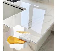 Tapis d'Appui de Fenêtre 20-98 Inch Transparent Window Pad Cleaning, Curved PVC Furniture Kitchen Liner, Decor Pet Window Guard For Balconies/Table/Shelf(50x25cm(20x10"))