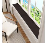Tapis D'appui de Fenêtre Housse Rebord Fenêtre Absorbante Couleur Unie, Tapis Terre Diatomées Découpables Base Antidérapante, Coussin Anti-rayures Table Baie Vitrée(Black,L120x40cm(47x16"))