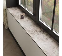 Tapis d'Appui de Fenêtre Tapis Absorbant Imitation Marbre pour Fenêtre, Tapis de Rebord de Fenêtre Étroit et Antidérapant en Diatomées, Découpable sur Mesure, Revêtement(Style C,50x25cm(20x10"))