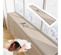 Tapis d'Appui de Fenêtre Tapis de Rebord de Fenêtre Doux et Mignon, Planche de Protection Absorbante en Diatomées, Protection de Fenêtre Antidérapante Personnalisable(Style C,50x25cm(20x10"))