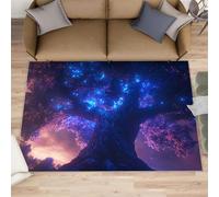 Tapis d'arbre géant - 203,2 x 381,2 cm - Tapis de couloir mystère pour cuisine, lavable, antidérapant et doux pour décoration d'intérieur