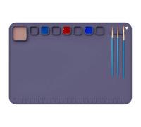 Tapis d'art en silicone | 24 x 16 pouces Film en silicone antiadhésif, imperméable et antidérapant | Rangement facile, produits de peinture lavables pour filles, femmes, hommes,