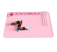 Tapis d'art en silicone - 24in x 16in Moules de moulage de bijoux en résine Tapis antiadhésif antidérapant,Gadgets de peinture sans décoloration pour la peinture, l'aquarelle, la gouache, le bricolage